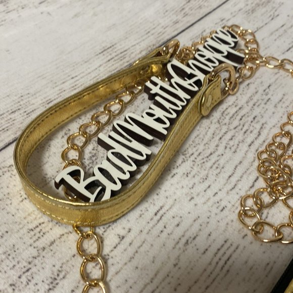 *Verona Black Gold and Black Leather Split Jackolantern Bag Purse - Picture 4 of 9